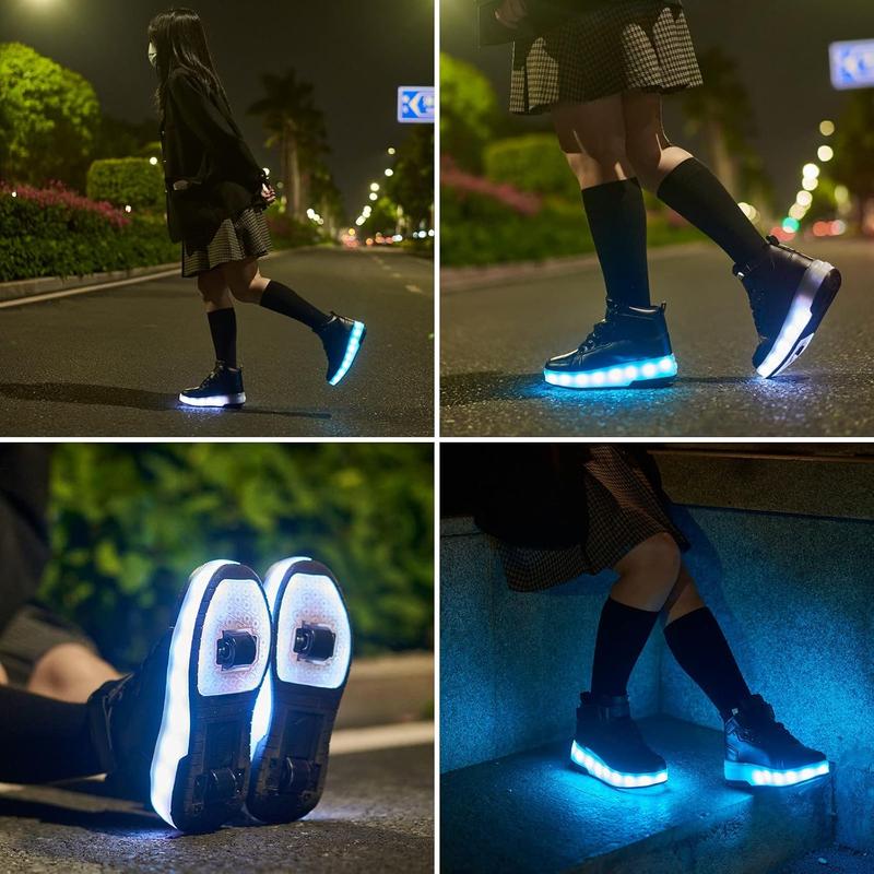 Light Up Shoes LED Roller Skate Shoes Wheels Boys Girls Sneakers Outdoor Slip On Kids Sneakers For Children Kids Gift