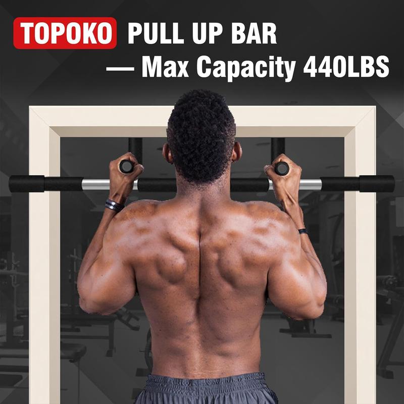 Upgrade Doorway Pull Up Bar - Max Capacity 440 lbs, Portable Fitness Workout Bar