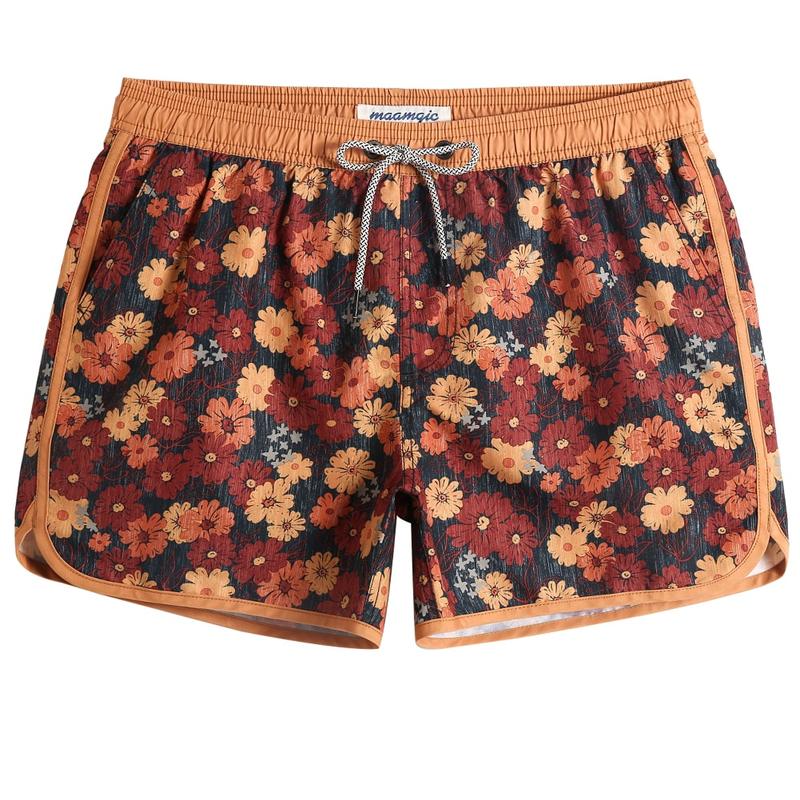 4.5 Inch Inseam Vintage Coreopsis Swim Trunks