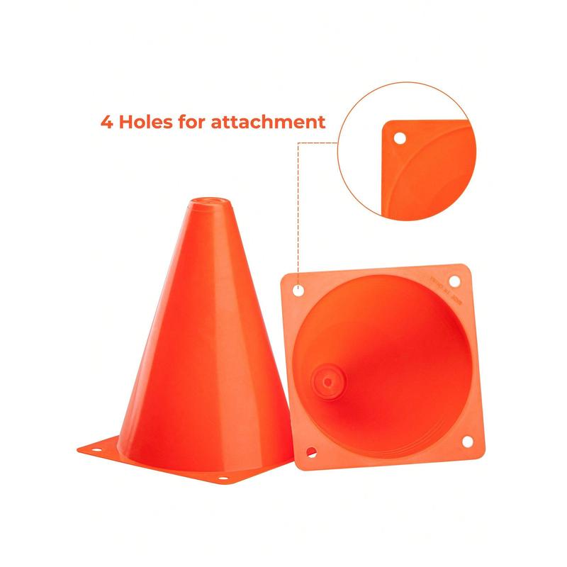 7 Inch Soccer Cones, 24 Pack Cones Sports Training Agility Field Marker Plastic Cones For Skating Basketball Football Practice Drills, Indoor Outdoor Activity Events Games Obstacle Course