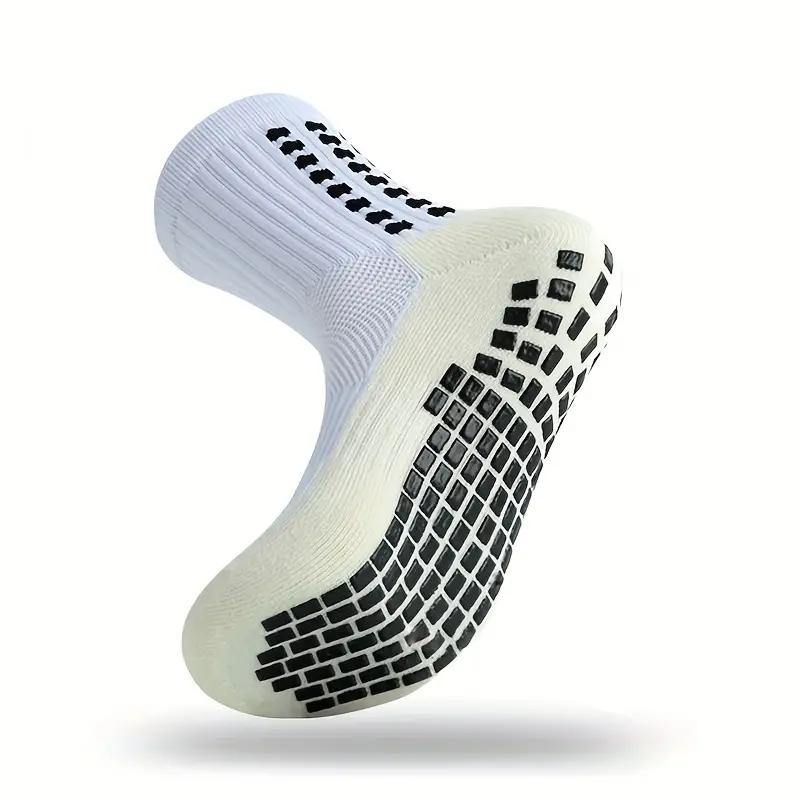 Men's Soccer Socks - Non Skid Anti Slip Socks for Football Basketball Hockey Rugby Sports 2 Pair