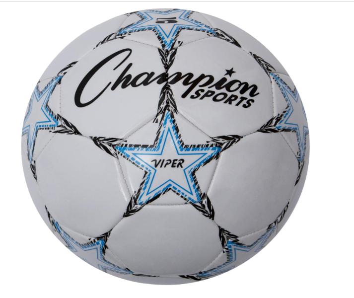 Champion Sports Viper Soccer Ball - Synthetic Leather – Youth, Kids, Adult - Sizes 3, 4, 5