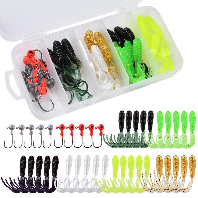 40pcs pack Plastic Bait Fishing Tackle Suit, Fake Soft Baits, Outdoor Fishing Equipment, Flyfishing, Solocamping, picnicaesthetic