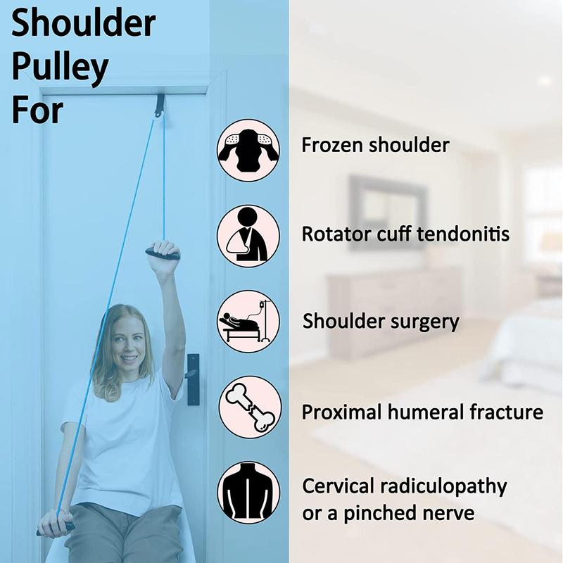 Shoulder Pulley for Physical Therapy, Exercise Pulleys System for Shoulders Rehab Over Door, Physical Therapy Equipment for Alleviate Shoulder Pain