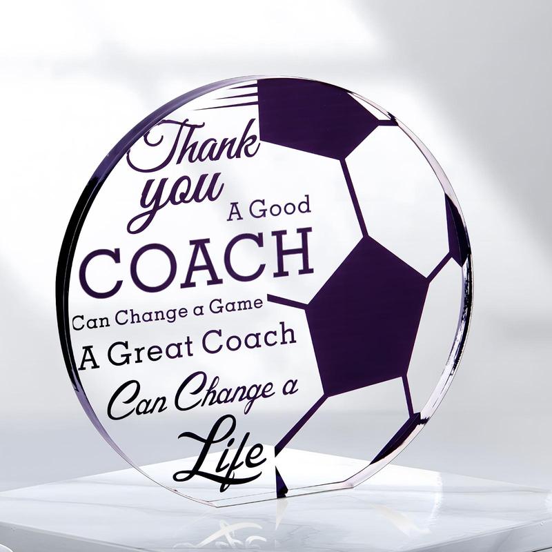 Acrylic Soccer Coach Gift, Thank You Gift for Coach, Desk Decoration, Thank You Gift for Football Coach, End-of-season Coach Gift